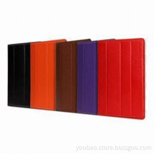 Genuine Leather Case for New iPad/iPad 3, with Sleep Function, Comes in Red/Black/Orange